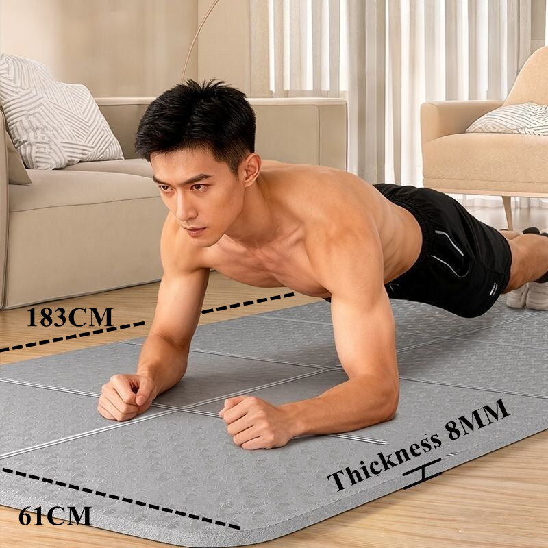 Pilates Yoga Mat Workout - Tapete dobrável 183x61x0.8cm tapete de exercício