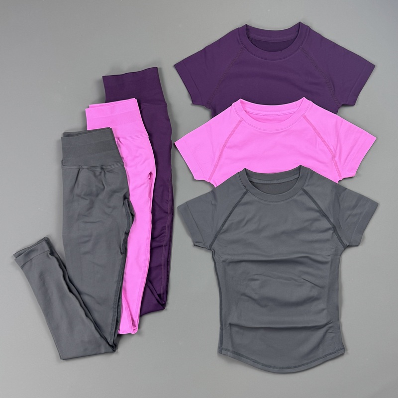 Pilates Yoga Wrap Top - Conjunto de Ginástica Feminino de 2