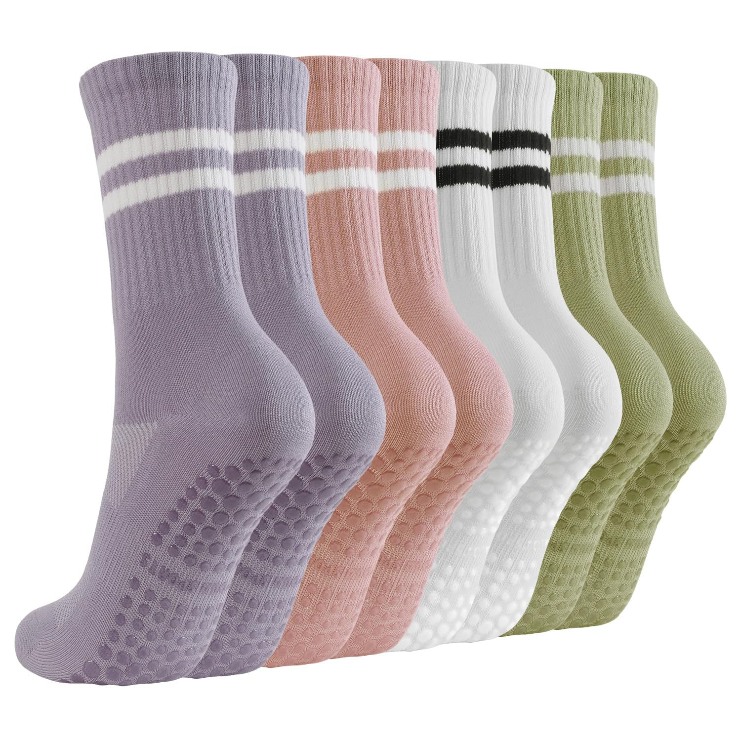 Pilates Yoga And Barre - 4 Pares de Meias de Pilates