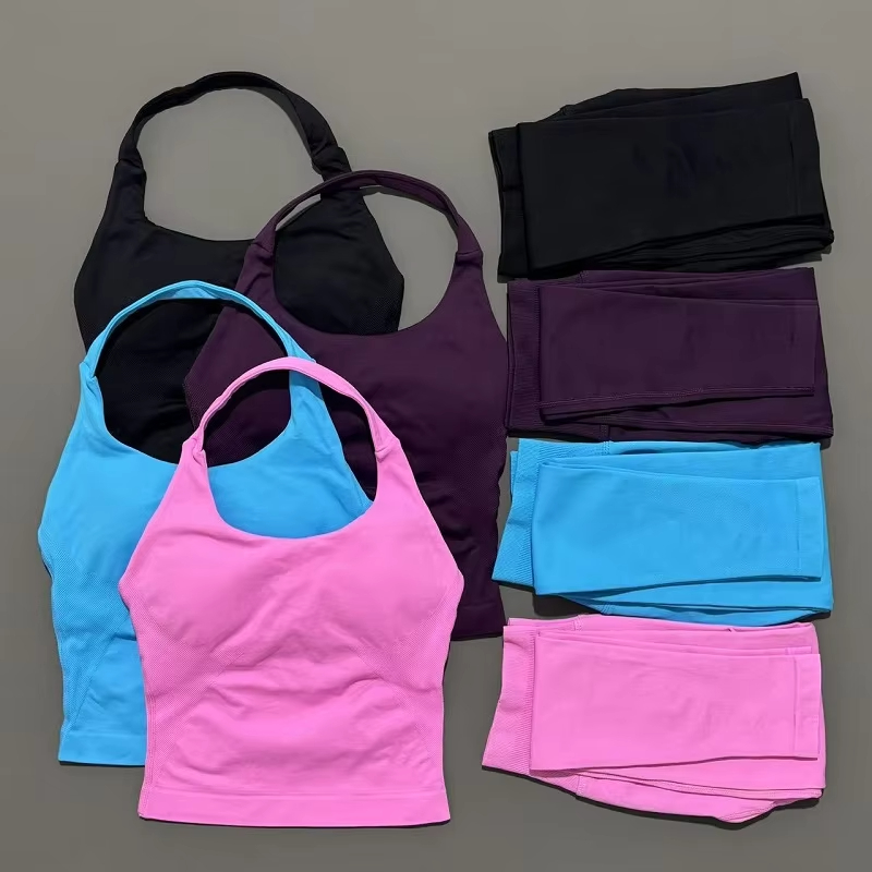 Pilates Yoga Outfit - Conjunto de Roupas de Esporte Femininas