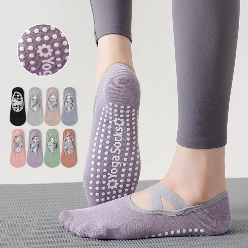 Pilates Yoga Fitness - Meias de yoga com fundo de