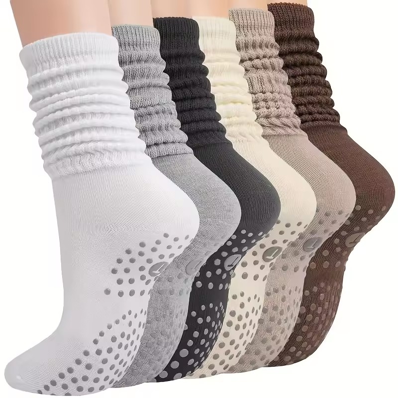 Pilates Yoga Barı - 1-3 Pares de Meias Antiderrapantes de