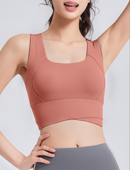 Pilates Yoga Wrap Top - Sutiã Esportivo Feminino de Cintura Alta