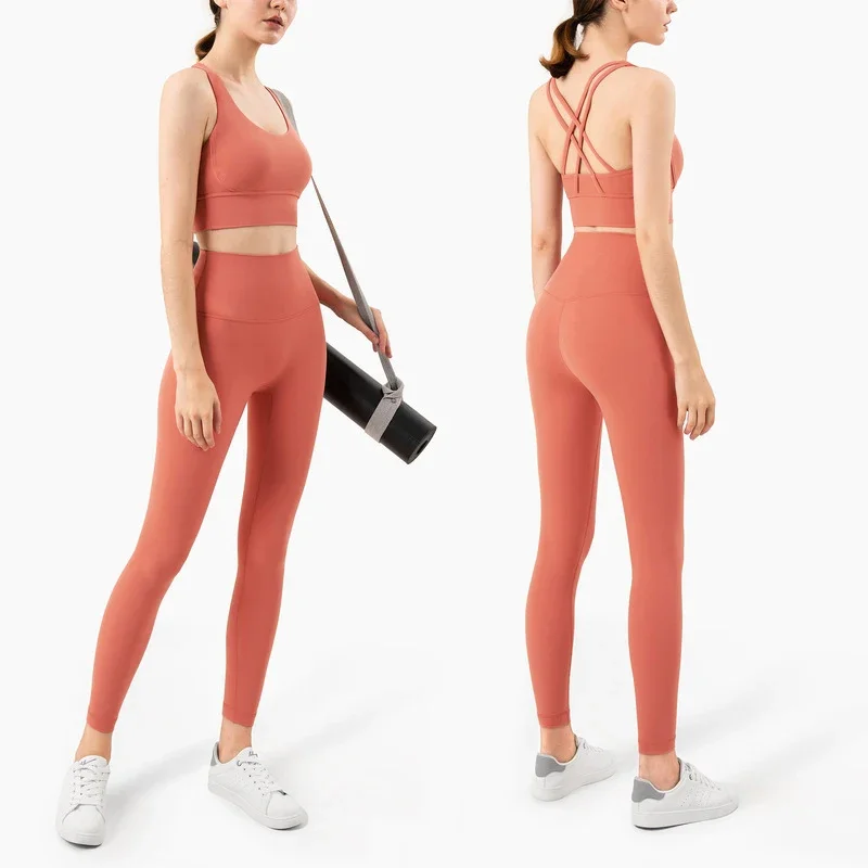 Pilates Yoga Wrap Top - Verão novo 2 peça roupas de