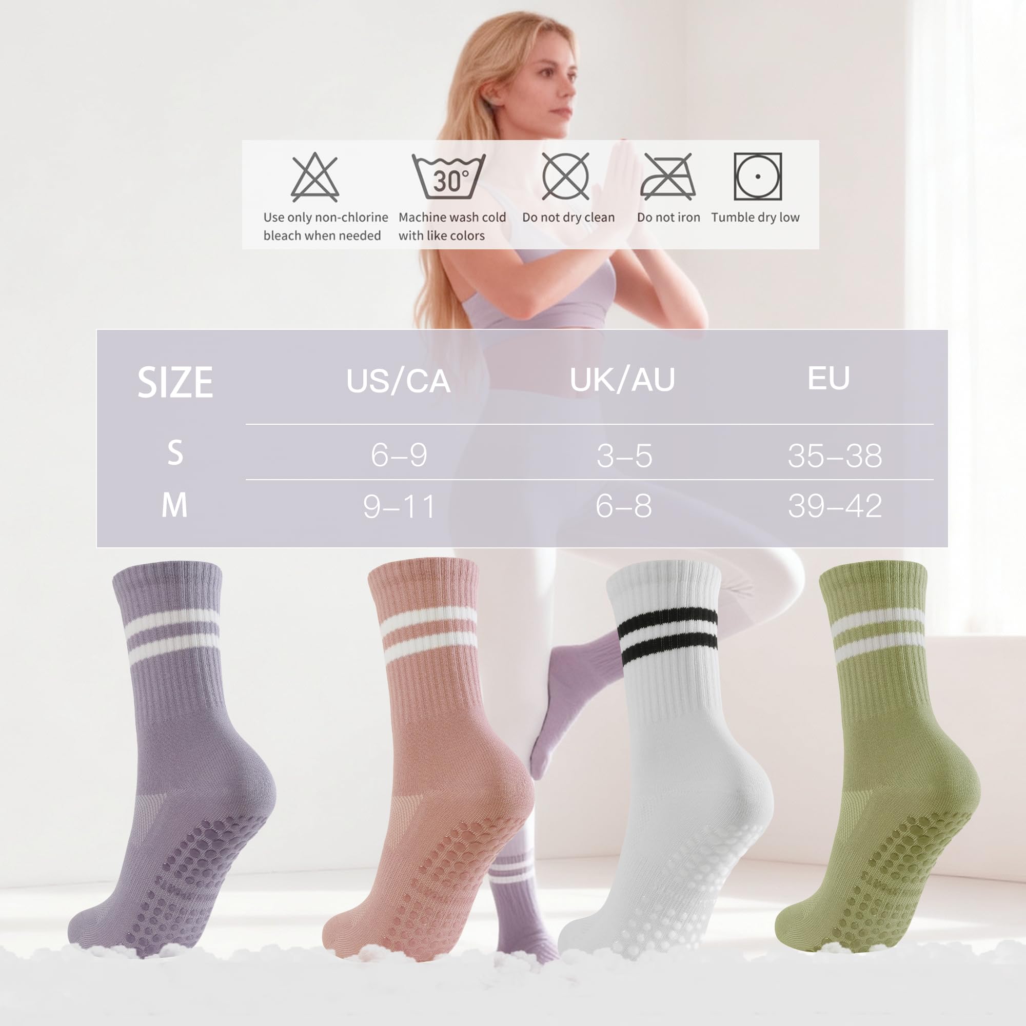 4 Pares de Meias de Pilates BU - Pilates Yoga And Barre avaliação e preço