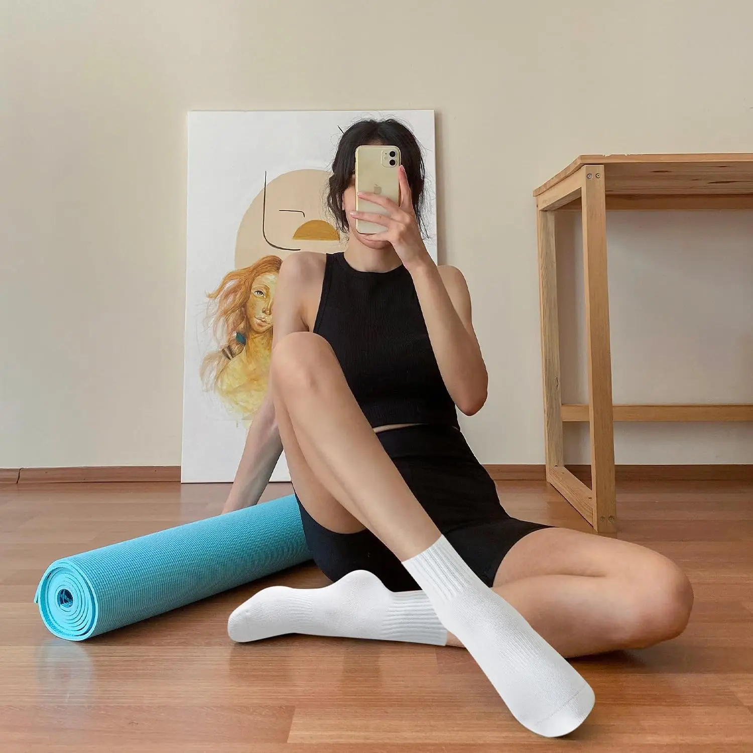 4 pares de meias femininas par - Pilates & Yoga Elastic Band avaliação e preço