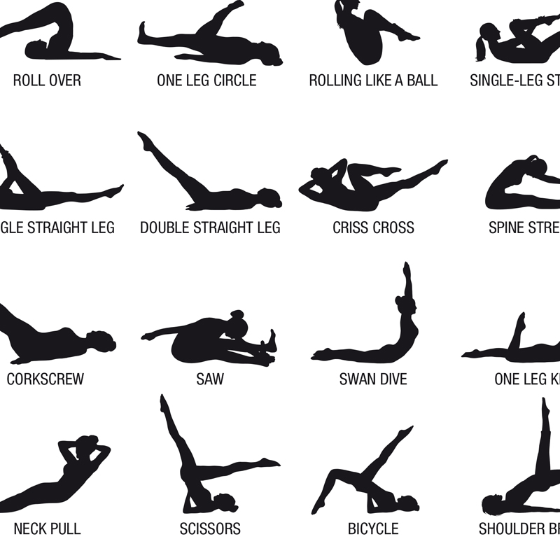 Pôster de Quadro de Exercícios - Pilates Yoga Fitness avaliação e preço